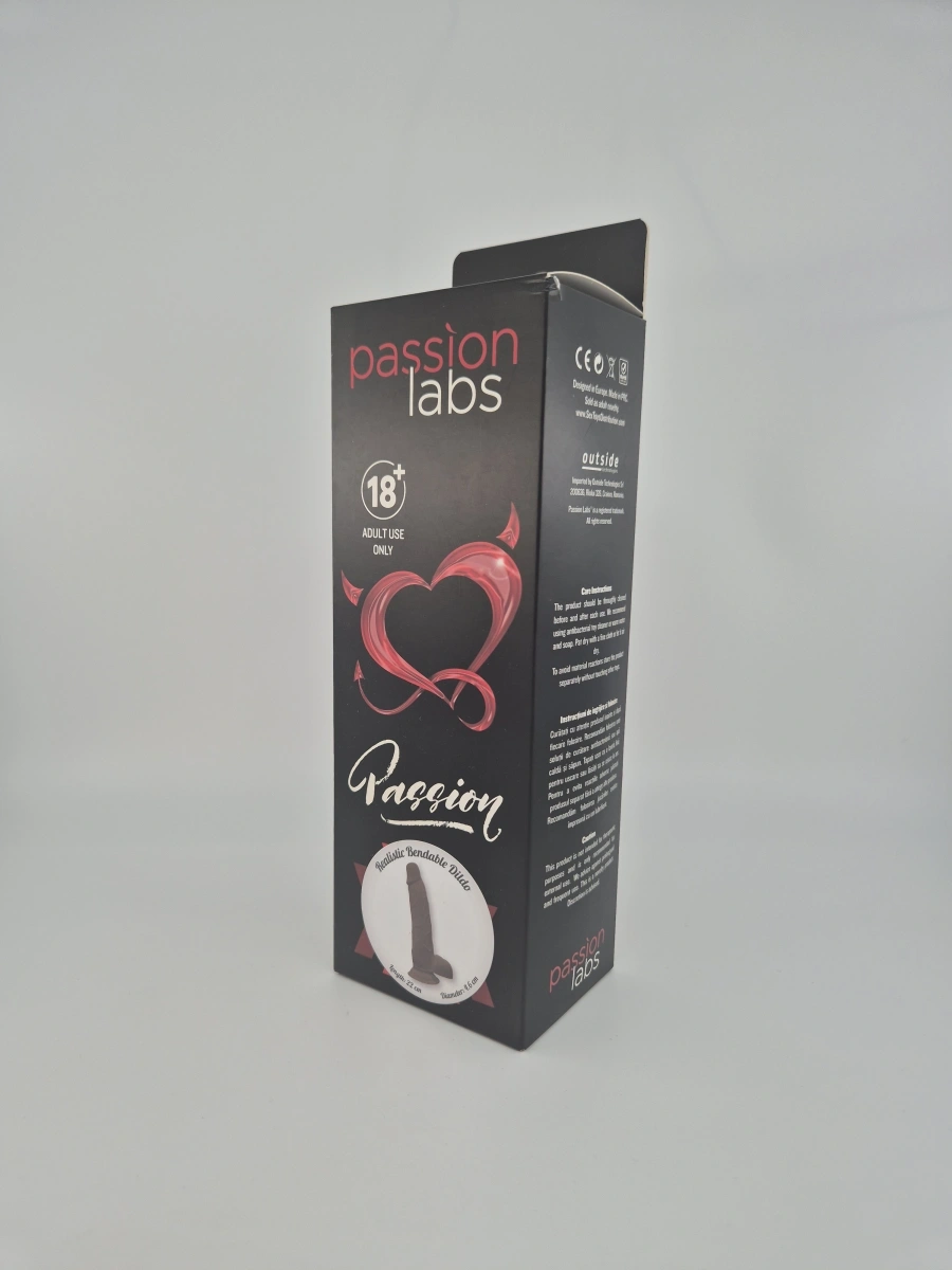 Dildo Evan Sliding&Bendable, TPE Strat Dublu, Maro, 22 cm, Passion Labs, #3, Erotic24.ro