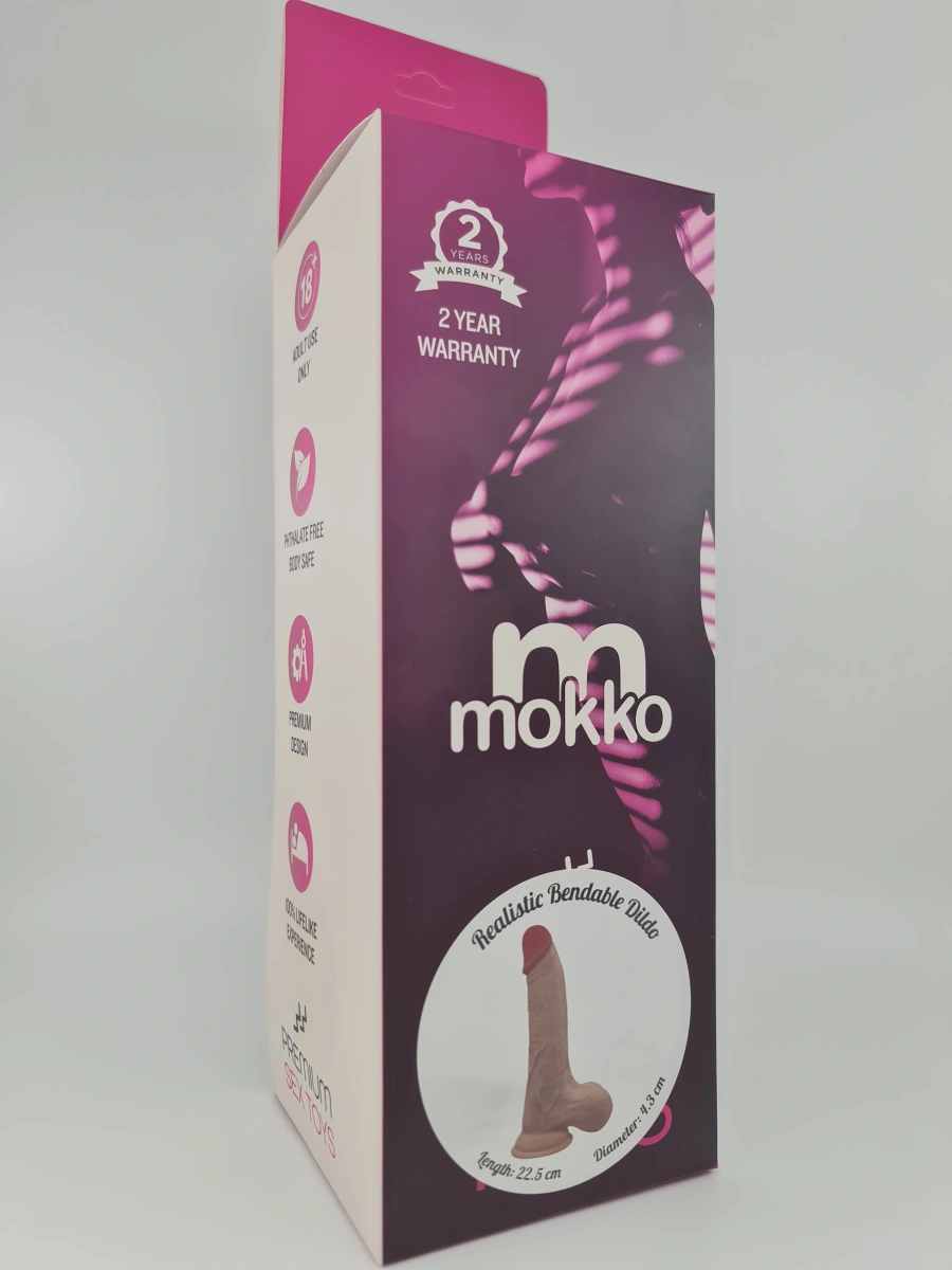Dildo Pablo Sliding&Bendable, TPE Strat Dublu, Caramel, 22.5 cm, Mokko Toys, #2, Erotic24.ro