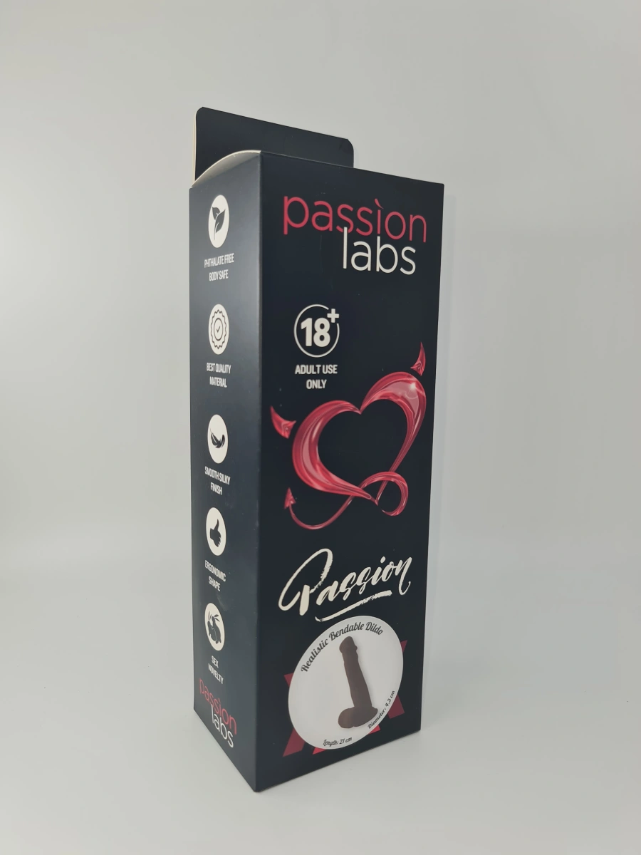 Dildo Mike Sliding&Bendable, TPE Strat Dublu, Maro, 21 cm, Passion Labs, #2, Erotic24.ro