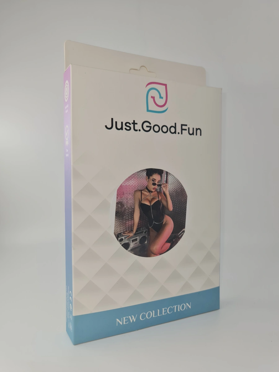 Body Sexy cu Lanturi, Negru, S, JGF Lingerie , Nr. 4, Erotic24.ro