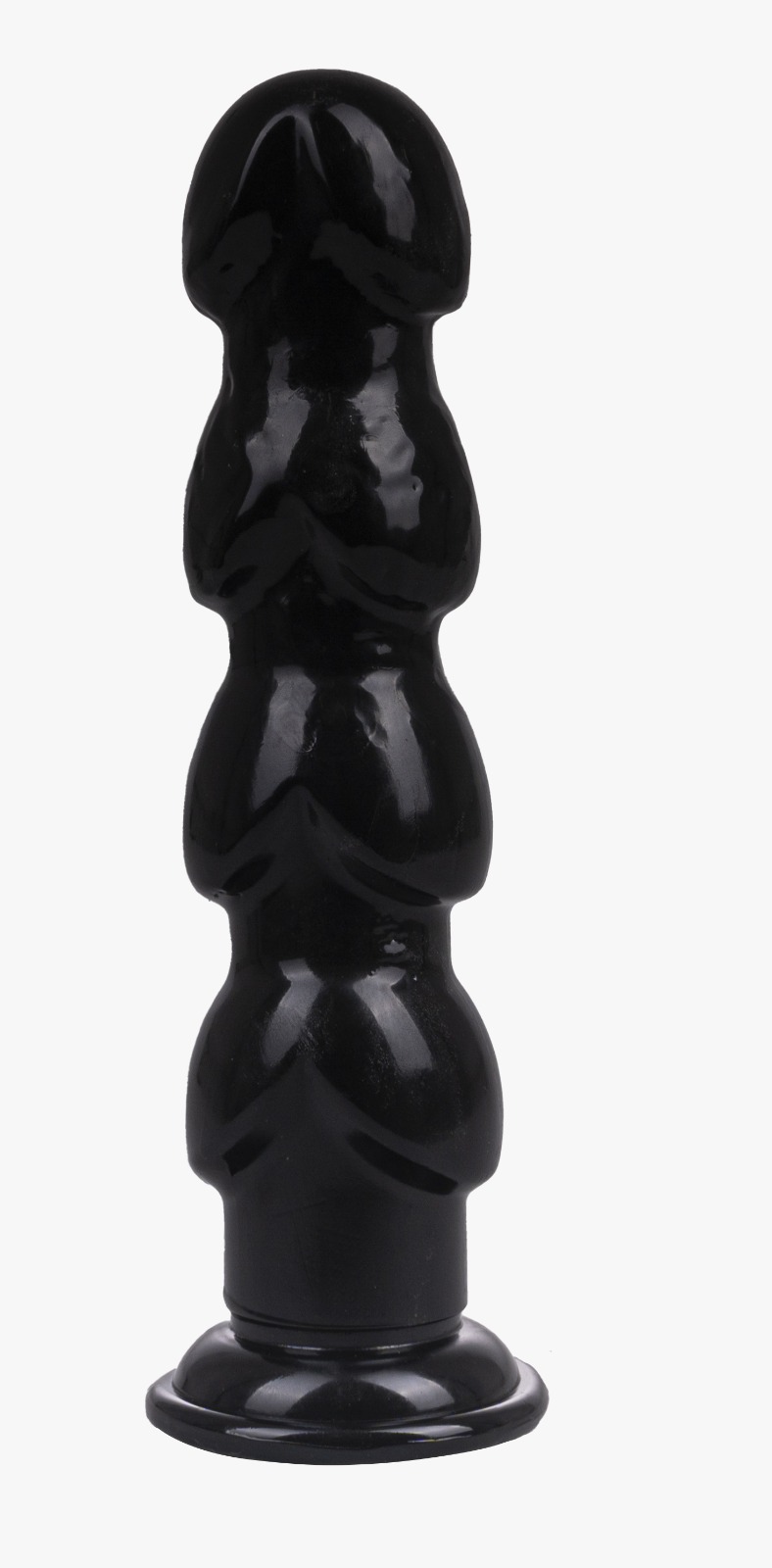 Dildo Beaded John, PVC, Negru, 23 cm, Passion Labs, #1, Erotic24.ro