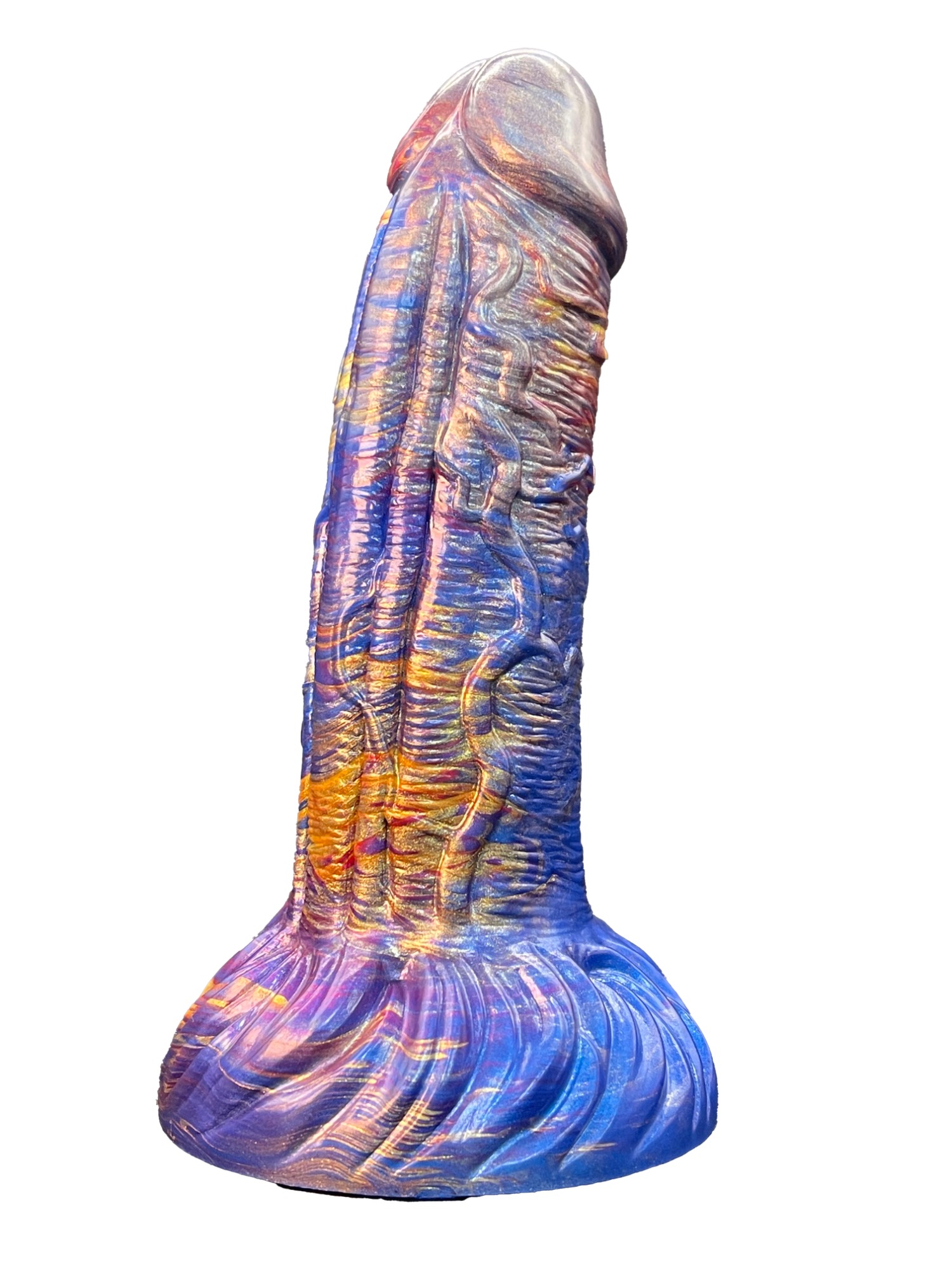 Dildo Stardust cu Ventuza, Silicon, Albastru, 19 cm, Mokko Toys, #2, Erotic24.ro