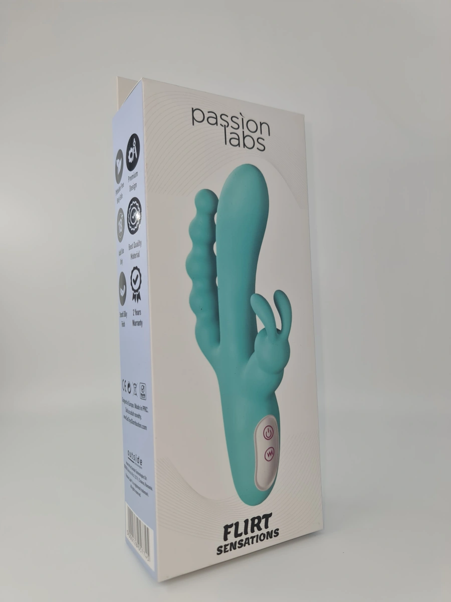 Vibrator Flirt, 9 Moduri Vibratii, Silicon, USB, Verde, 21.6 cm, Passion Labs, #7, Erotic24.ro