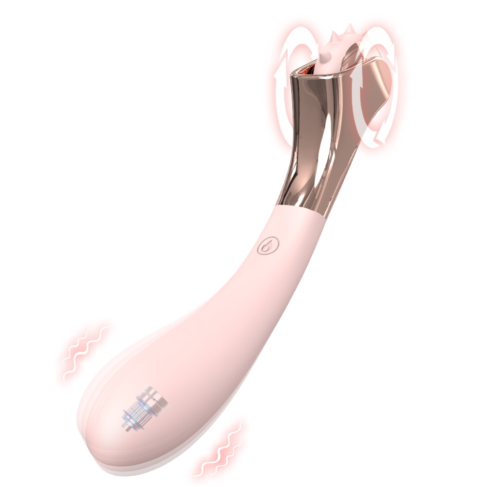 Vibrator Magical Spin, 9 Moduri Vibratii, Silicon, USB, Roz, 20.1 cm, Guilty Toys, #1, Erotic24.ro