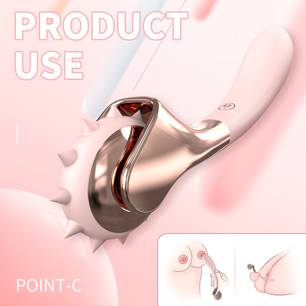 Vibrator Magical Spin, 9 Moduri Vibratii, Silicon, USB, Roz, 20.1 cm, Guilty Toys, #3, Erotic24.ro