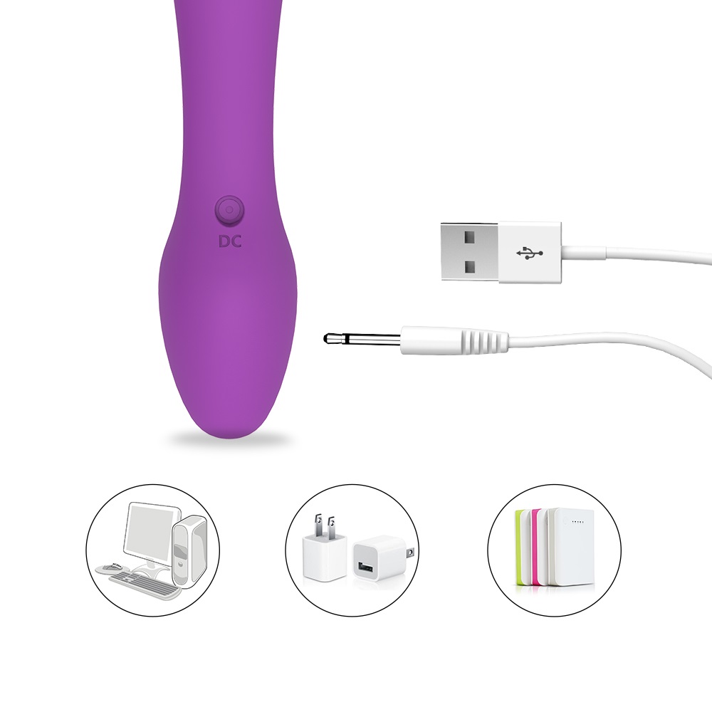 Vibrator Rabbit Breeze, 9 Moduri Vibratii, Silicon, USB, Mov, 20.1 cm, Mokko Toys, Nr. 4, Erotic24.ro