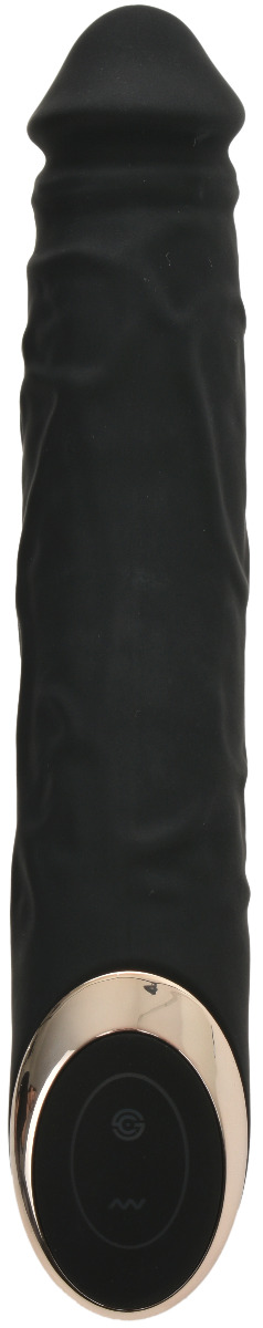 Vibrator Realist David Silicon Silent Mode 10 Moduri USB Negru 22 cm Guilty Toys, Glamour, Nr. 2, Erotic24.ro