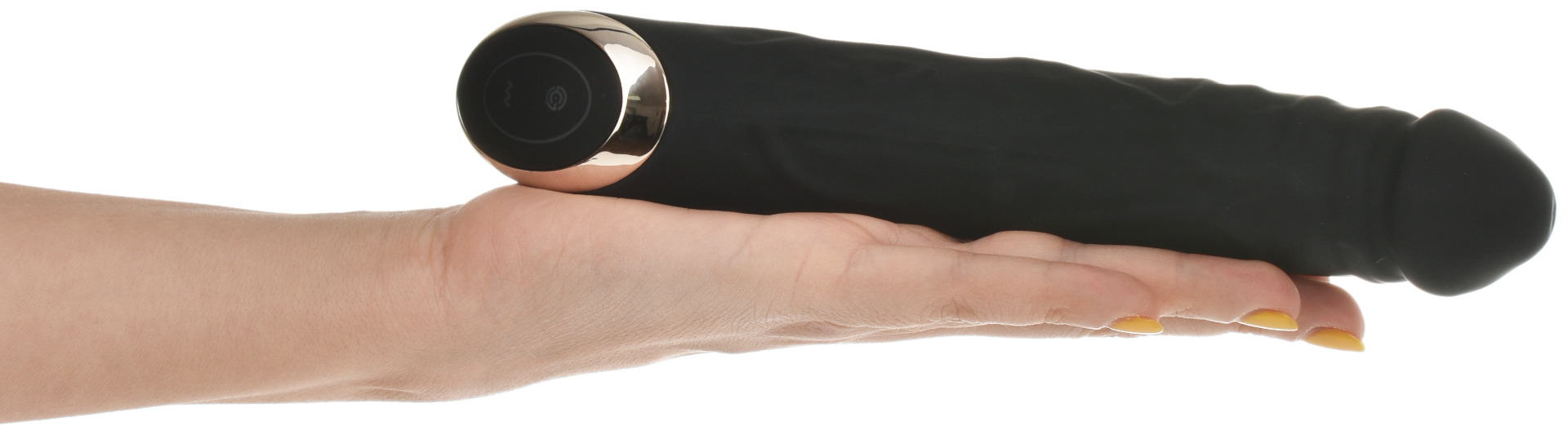 Vibrator Realist David Silicon Silent Mode 10 Moduri USB Negru 22 cm Guilty Toys, Glamour, Nr. 4, Erotic24.ro