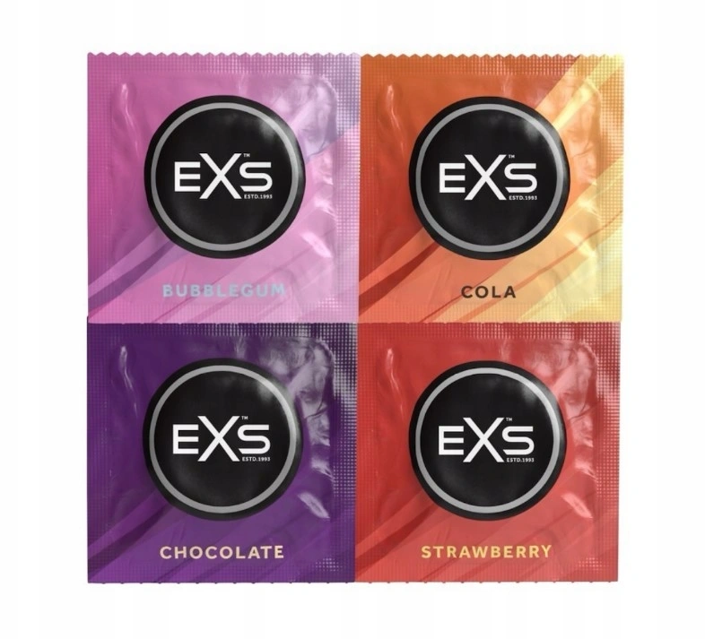 Set 48 buc Prezervative Aromate Latex EXS Mixed Flavoured