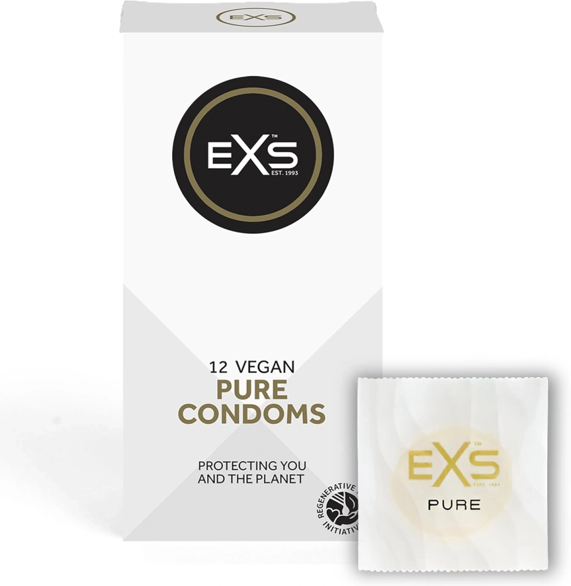 Set 12 buc Prezervative Ultrasubtiri Latex EXS Pure, #1, Erotic24.ro