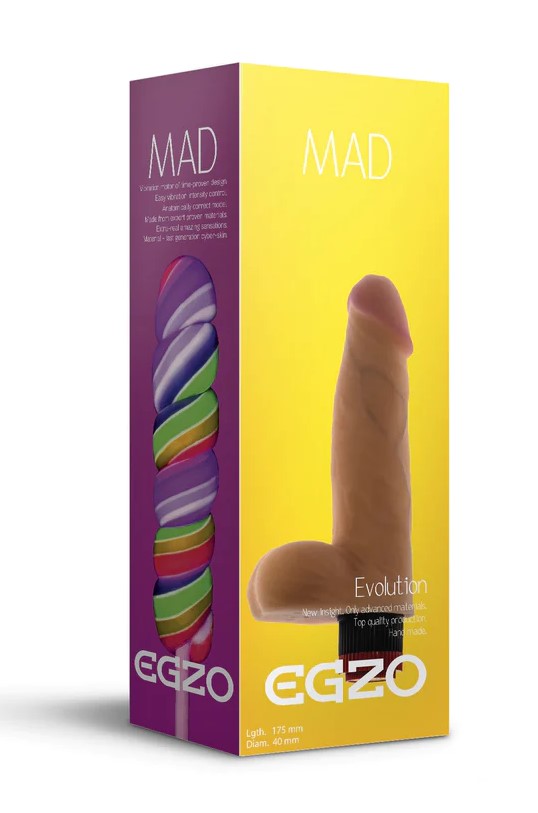 Vibrator Realist Mad Lollipop Multispeed Cyberskin 17.5 cm, #3, Erotic24.ro