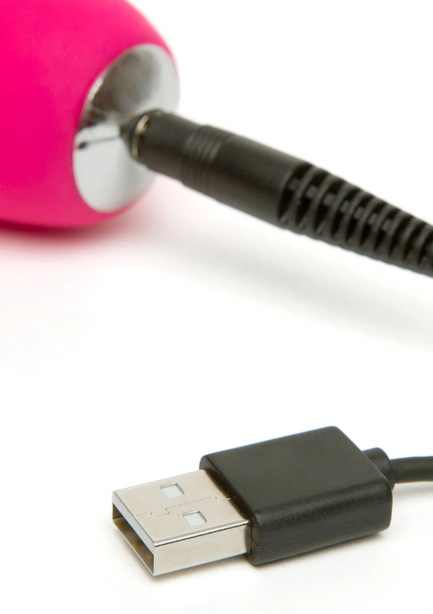 Vibrator Happy Rabbit Slimline Curve Rabbit, 15 Moduri Vibratii, Silicon, USB, Roz, 20 cm, #5, Erotic24.ro