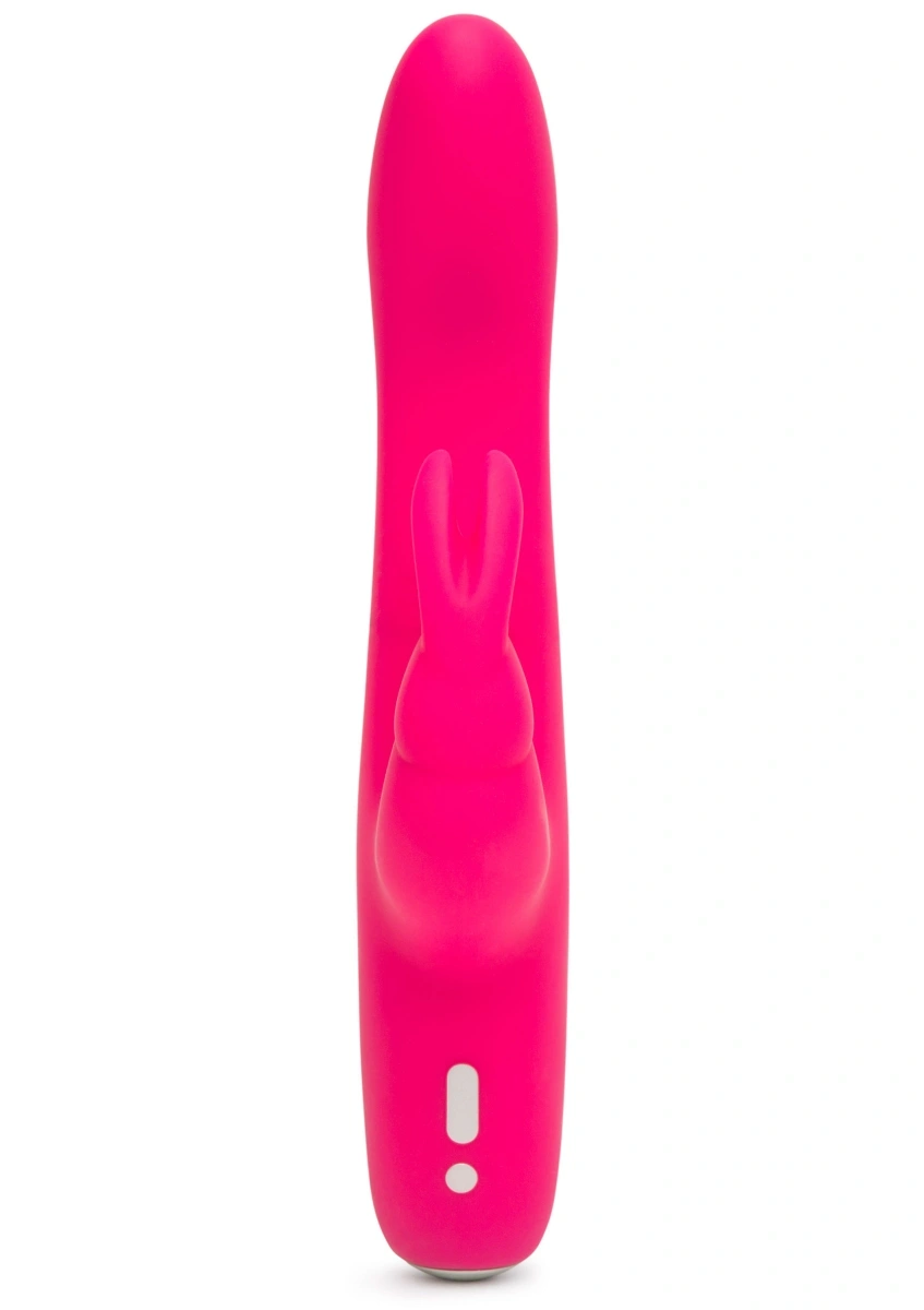 Vibrator Happy Rabbit Slimline Curve Rabbit, 15 Moduri Vibratii, Silicon, USB, Roz, 20 cm, #2, Erotic24.ro