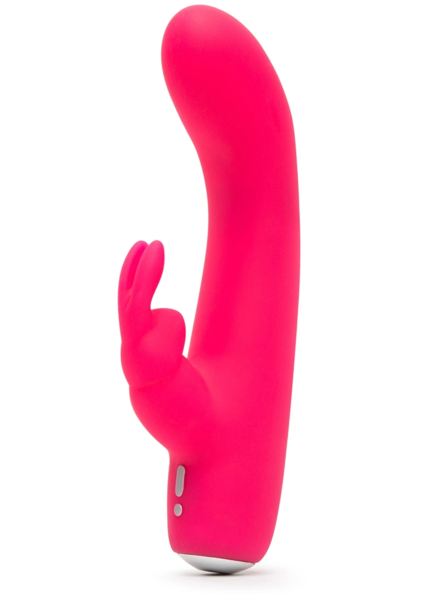 Vibrator Happy Rabbit Mini Rabbit, 12 Moduri Vibratii, Silicon, USB, Roz, 15 cm