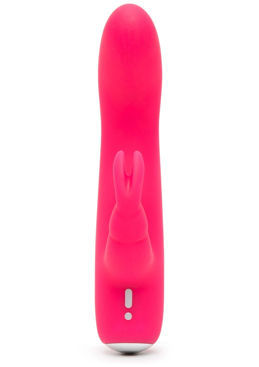 Vibrator Happy Rabbit Mini Rabbit, 12 Moduri Vibratii, Silicon, USB, Roz, 15 cm, #3, Erotic24.ro