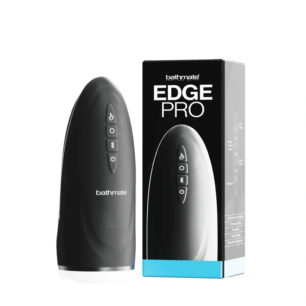 Masturbator Edge Pro, 3 Moduri Vibratii, 7 Moduri Rotatii, Functie Incalzire, USB, Negru, #1, Erotic24.ro