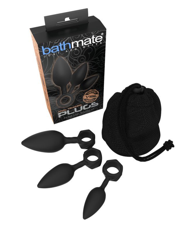 Set Anal Training 3 Plugs Silicon Negru