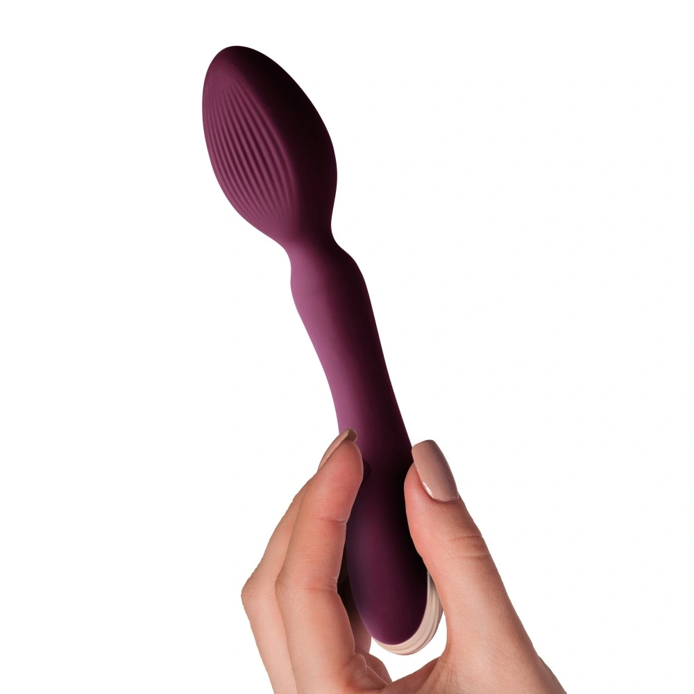 Vibrator Climaximum Aurora, 10 Moduri Vibratii, USB, Silicon, Burgundy, 23.5 cm, #2, Erotic24.ro