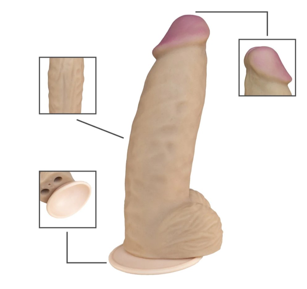 Dildo Realist Gigant Soft Cyberskin Natural 36 cm, #3, Erotic24.ro