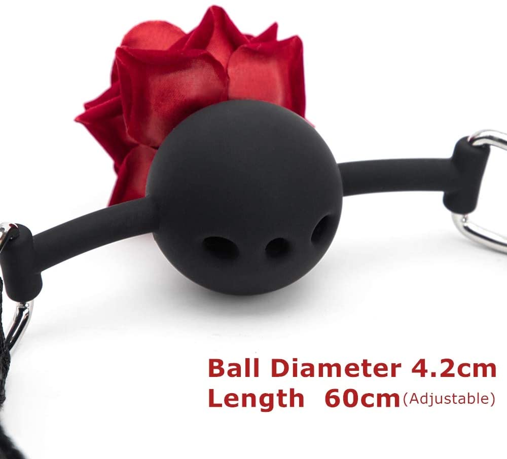 Calus cu Bila Silicon Trandafir Rosu Mokko Toys, #2, Erotic24.ro