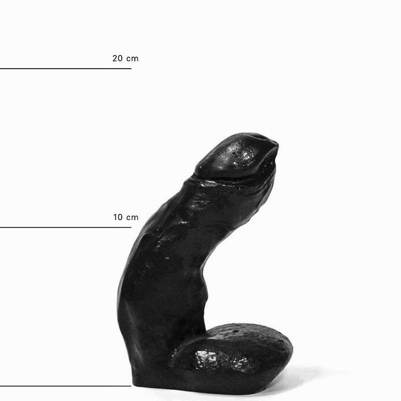 Dildo Realist All Black Curved Negru 17 cm, Nr. 5, Erotic24.ro
