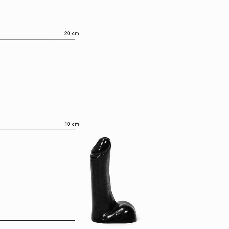 Mini Dildo Realist All Black PVC Negru 9 cm, #4, Erotic24.ro