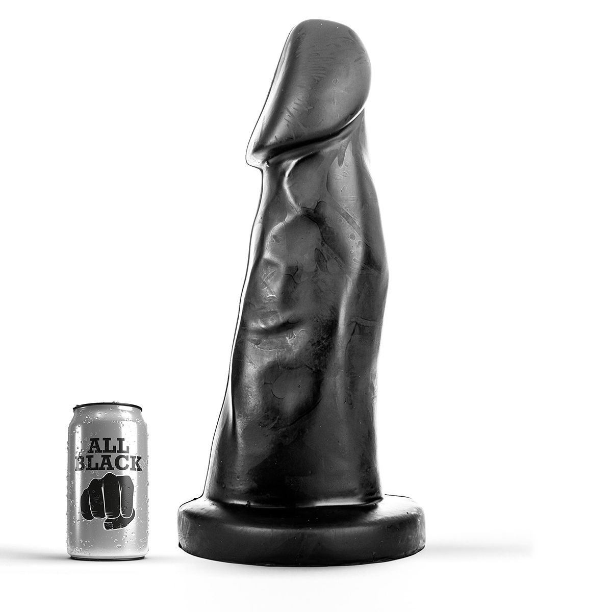 Dildo All Black PVC Negru 28 cm, Nr. 6, Erotic24.ro