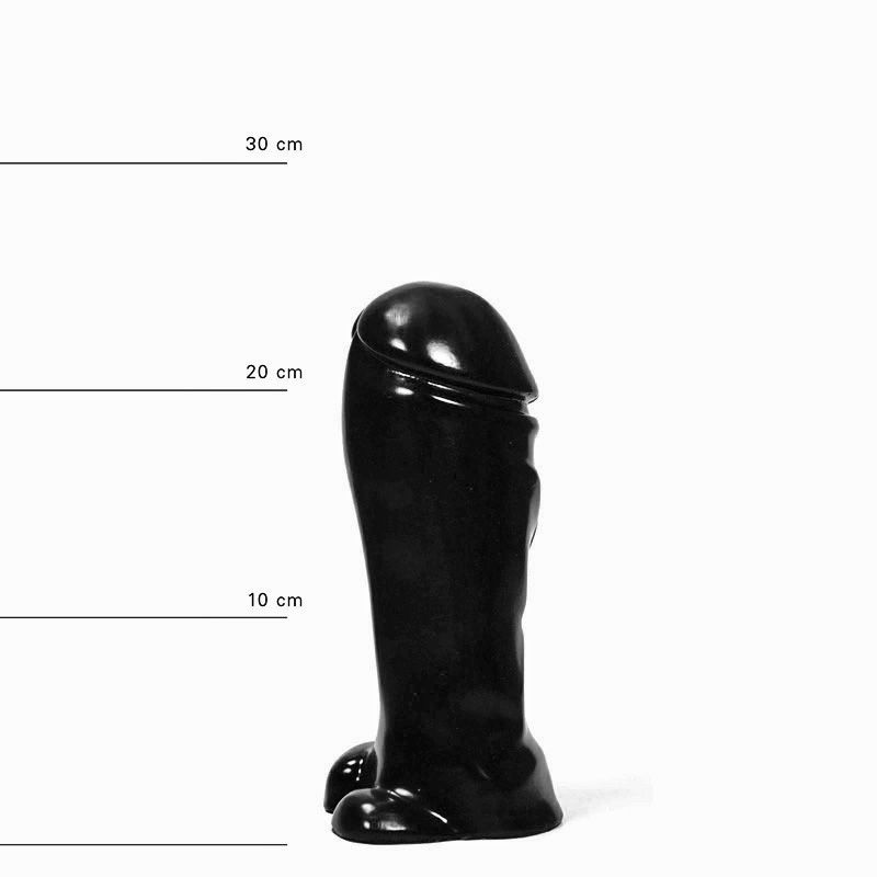 Dildo All Black PVC Negru 23 cm, Nr. 6, Erotic24.ro