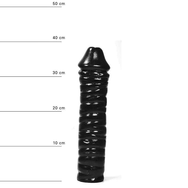 Dildo All Black PVC Negru 38 cm, #6, Erotic24.ro
