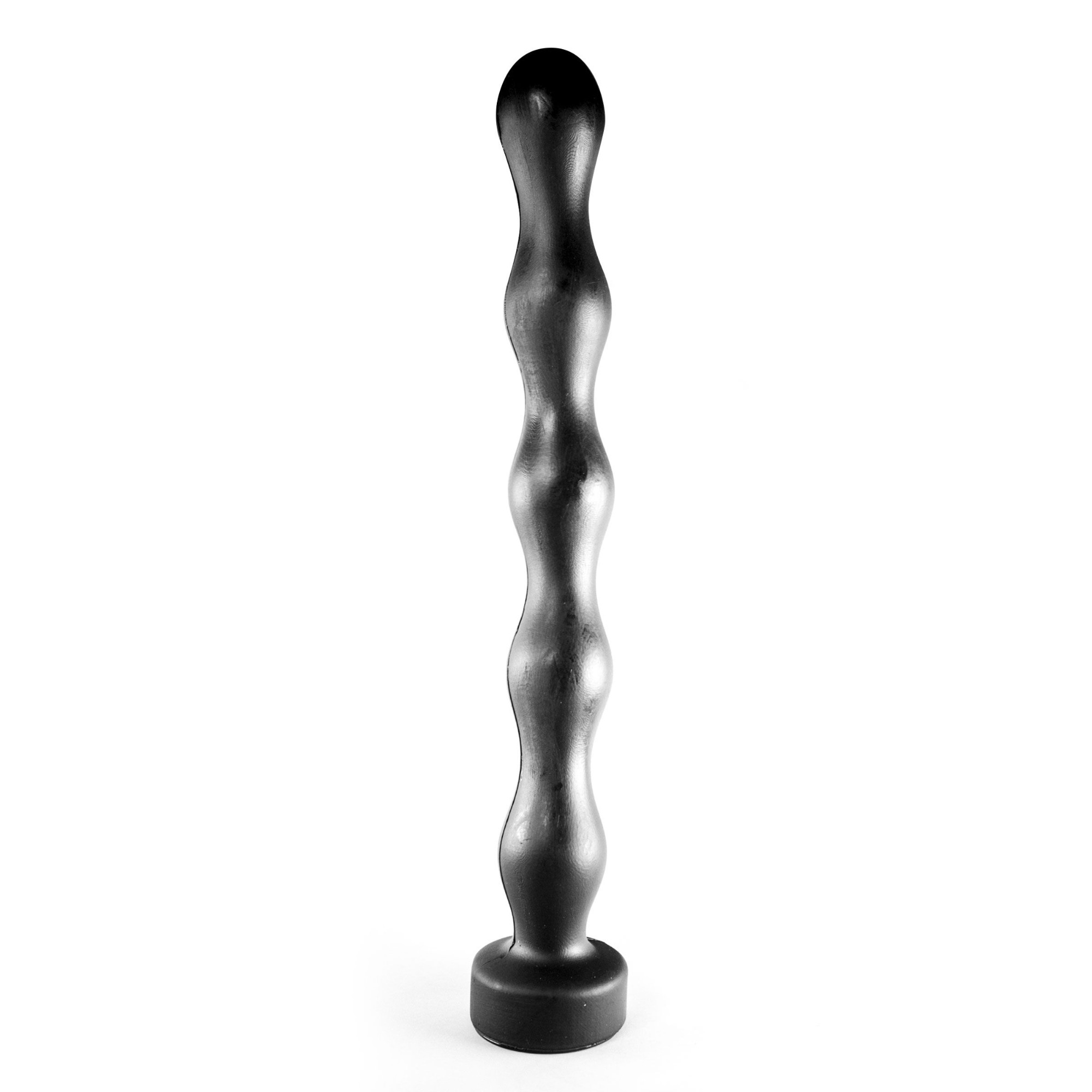 Dildo All Black Anal Beads PVC 41.5 cm, #4, Erotic24.ro