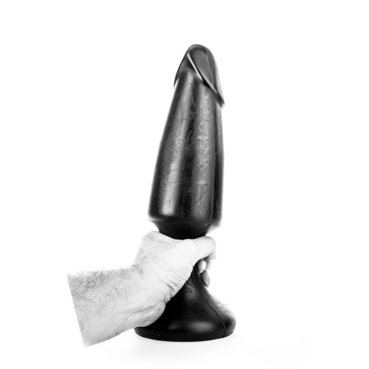 Dildo All Black PVC Negru 35 cm, Nr. 2, Erotic24.ro
