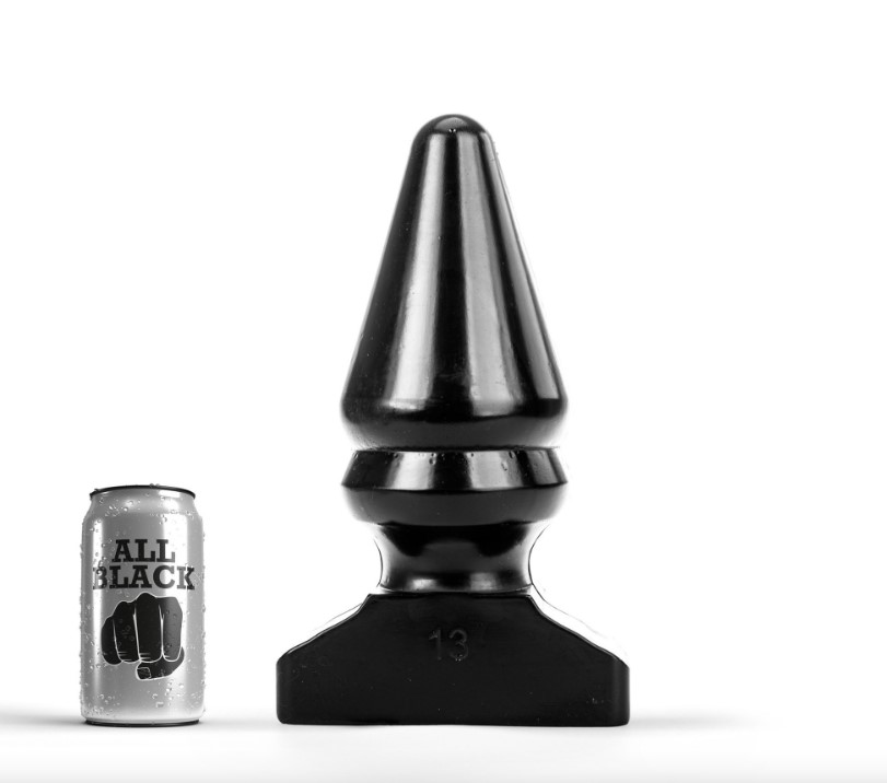 Dop Anal All Black PVC 30 cm, #6, Erotic24.ro