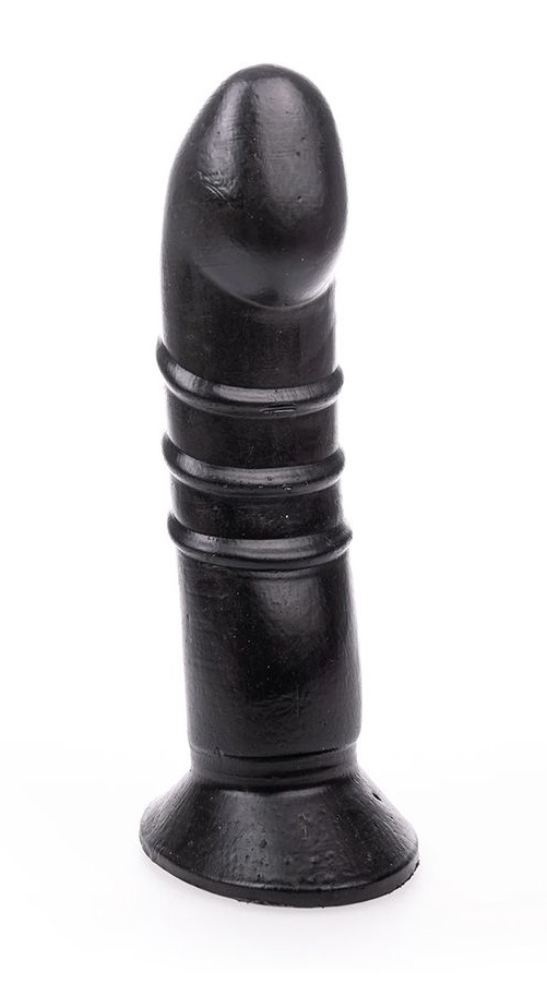 Dildo Tedd Hung System PVC Negru 23 cm, Nr. 2, Erotic24.ro