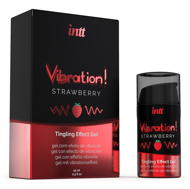 Gel cu Efect Vibrator Aroma Capsuni 15 ml, Nr. 2, Erotic24.ro