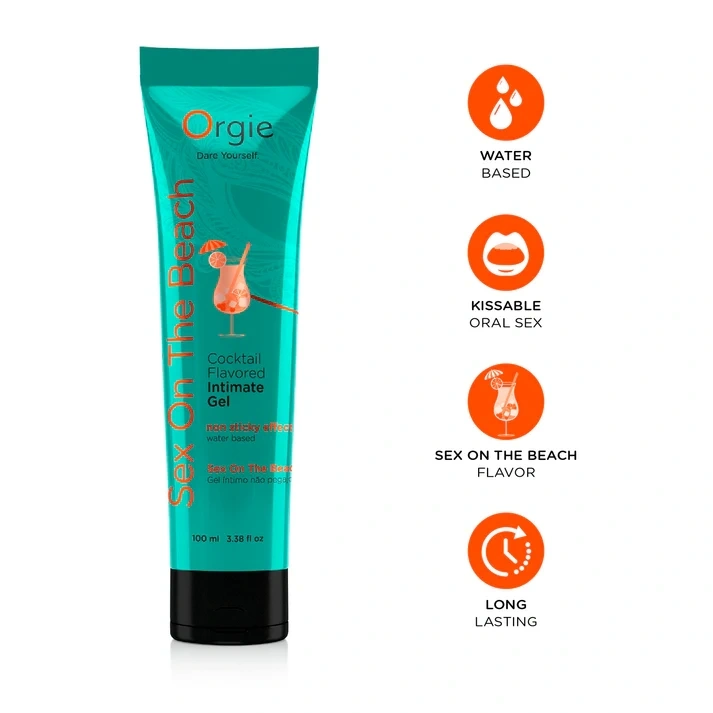 Gel Intim Lube Tube Cocktail Sex On The Beach, 100 ml, #2, Erotic24.ro