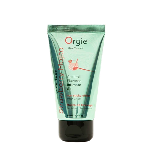 Gel Intim Kissable pe Baza de Apa Lube Tube Cocktail Strawberry Mojito, 50 ml, #1, Erotic24.ro