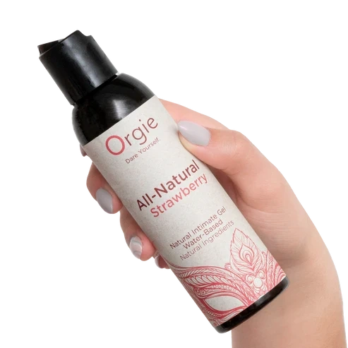 Gel Intim Natural pe Baza de Apa All-Natural Strawberry, 150 ml, #3, Erotic24.ro