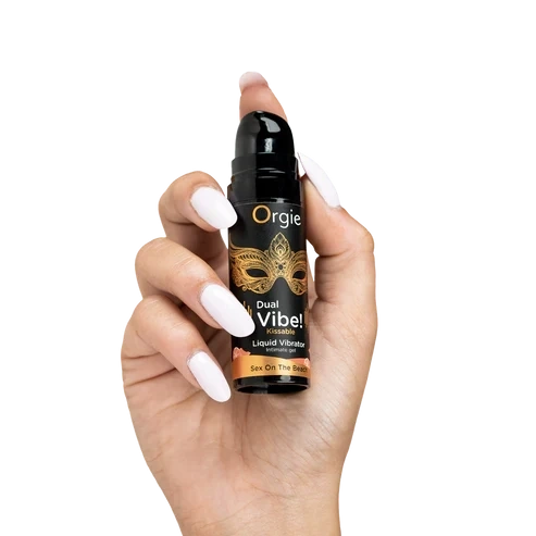 Gel Stimulator Kissable Vibrator Lichid Dual Vibe! Sex On The Beach, 15 ml, #3, Erotic24.ro