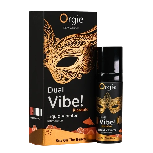 Gel Stimulator Kissable Vibrator Lichid Dual Vibe! Sex On The Beach, 15 ml, #1, Erotic24.ro