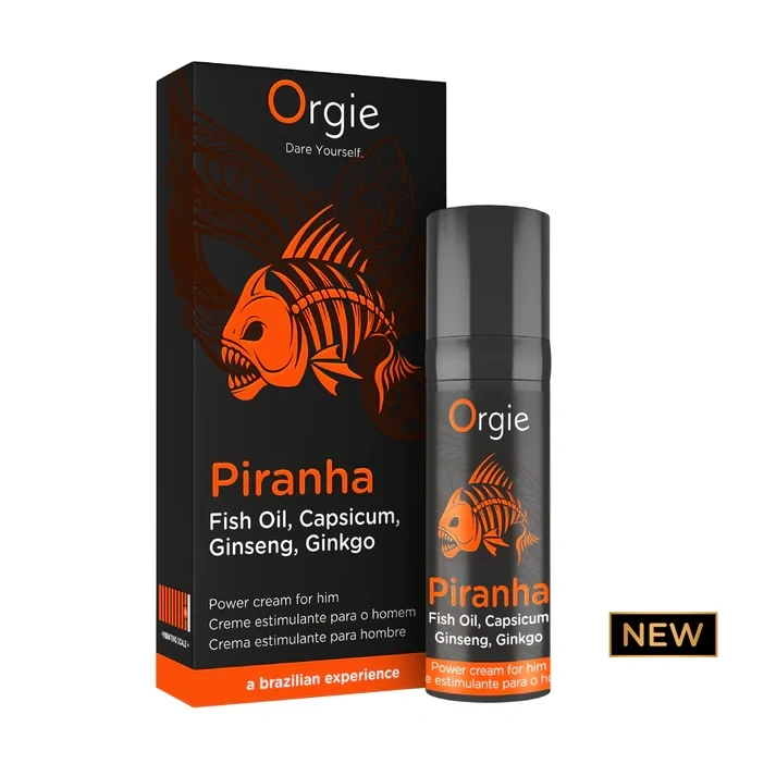 Crema pentru Erectie Piranha Power Cream, 15 ml, Nr. 1, Erotic24.ro
