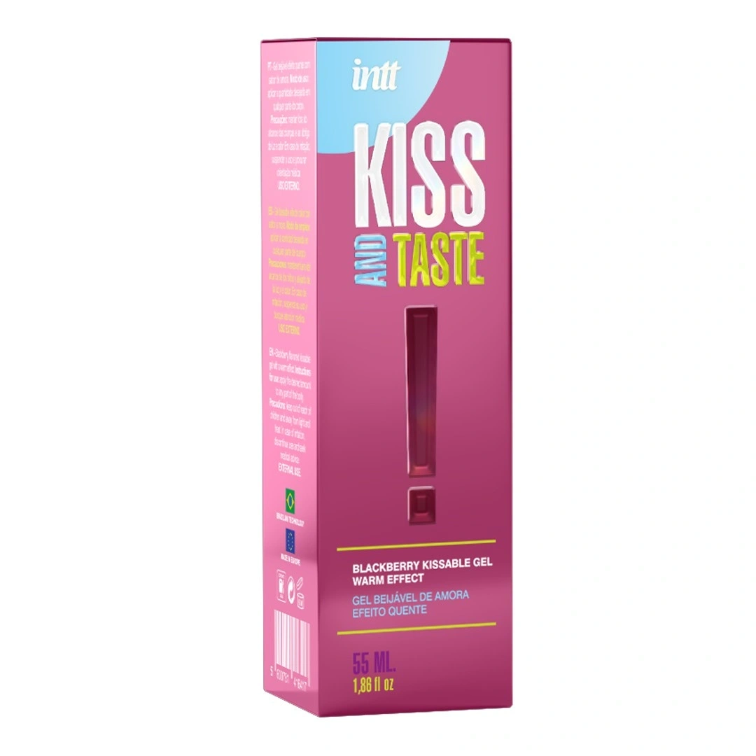 Gel Intim Comestibil Kiss and Taste, Efect Incalzire, Aroma Mure, 55 ml, #3, Erotic24.ro