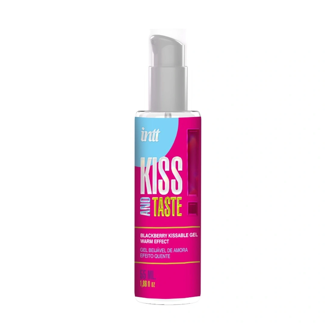 Gel Intim Comestibil Kiss and Taste, Efect Incalzire, Aroma Mure, 55 ml, #2, Erotic24.ro
