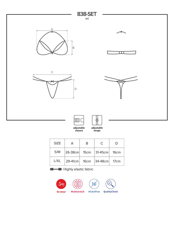 Set 2 Piese Miria Rosu L/XL, #2, Erotic24.ro