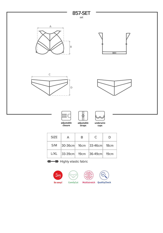 Set 2 Piese Desire Negru S/M, Nr. 3, Erotic24.ro