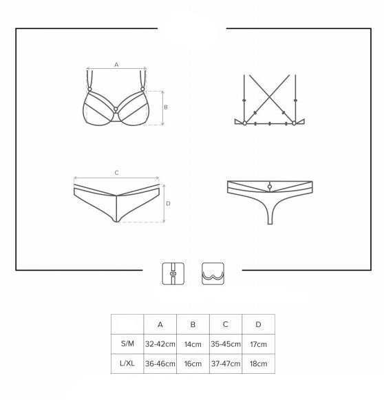 Set Lenjerie Sexy Jean Rosu S/M, #5, Erotic24.ro