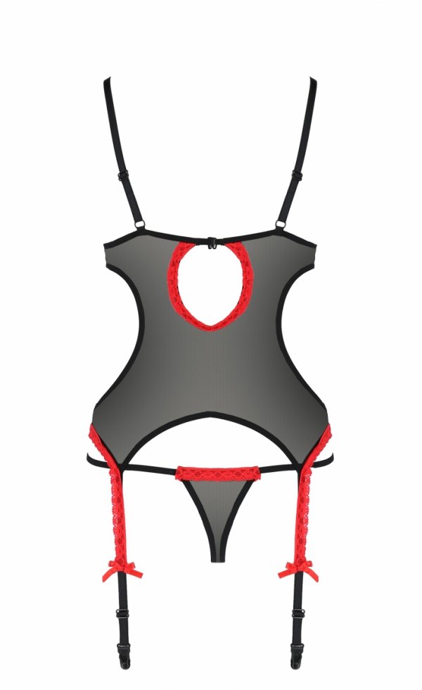 Corset si Bikini Duru din Tulle, Negru, S/M, #4, Erotic24.ro