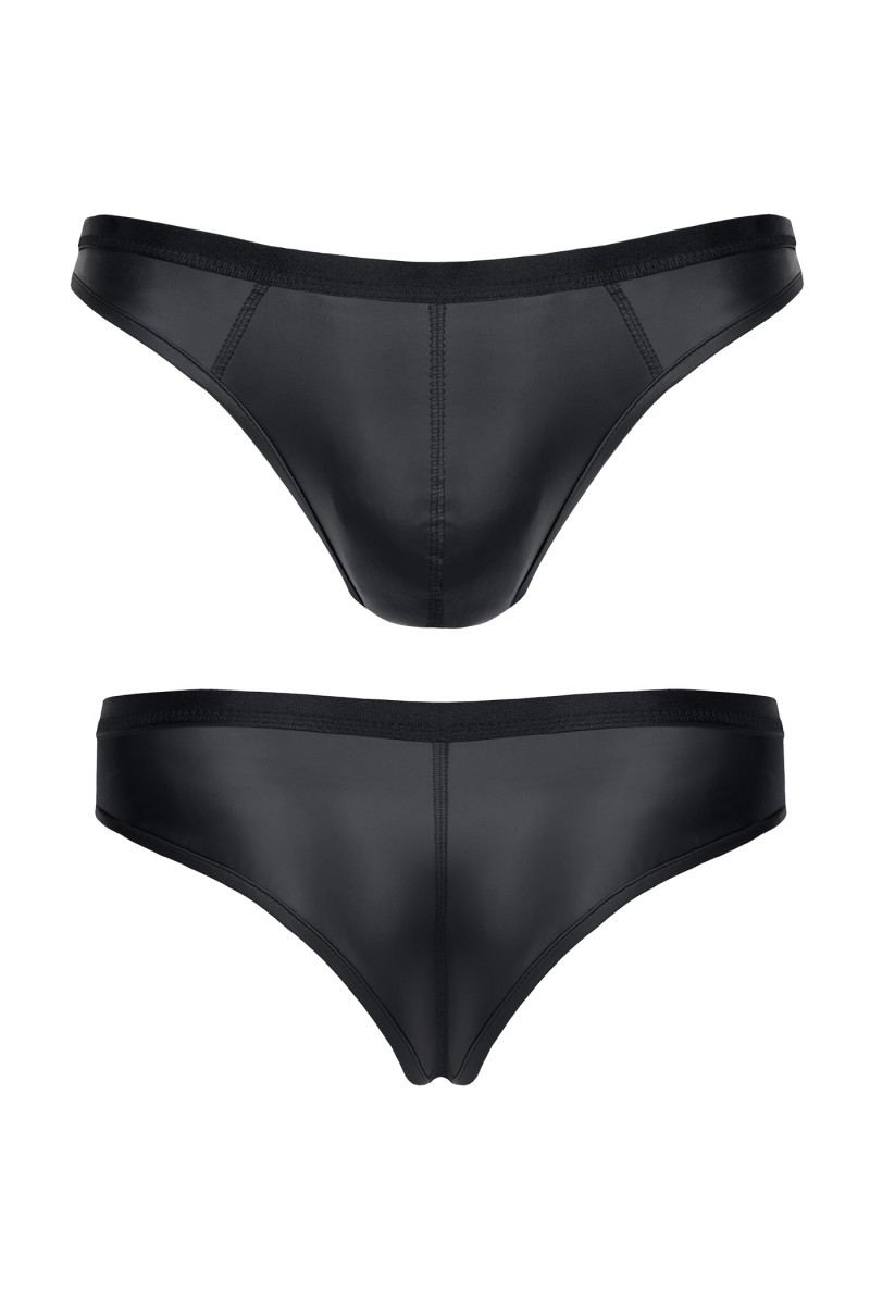 Bikini Barbati Stil Brazilian, Piele Ecologica, Negru, M, Nr. 3, Erotic24.ro