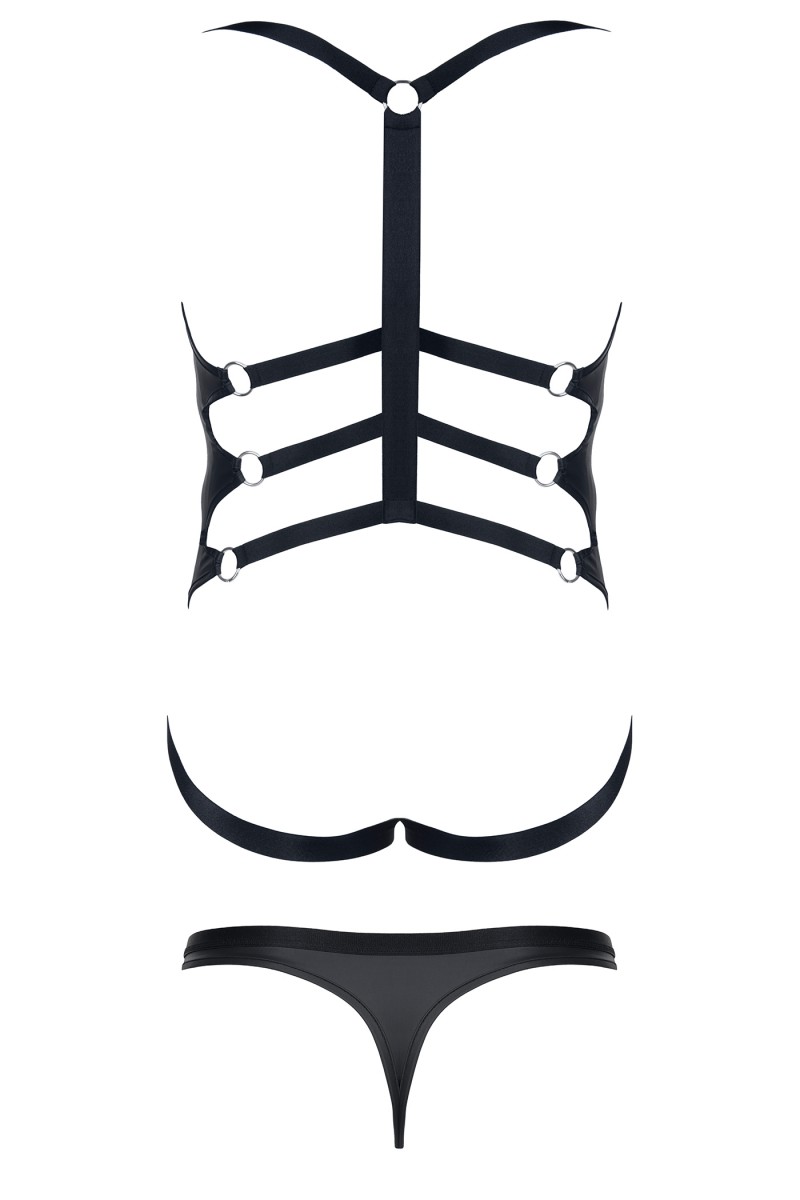 Body si Bikini din Piele Ecologica, Negru, M, #7, Erotic24.ro