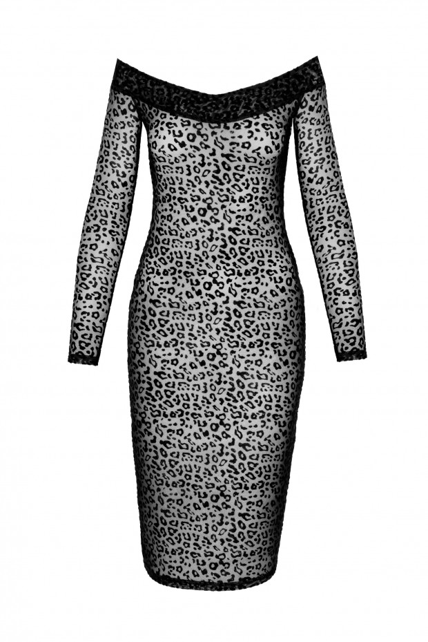 Rochie Midi Transparenta Leopard S, Nr. 3, Erotic24.ro