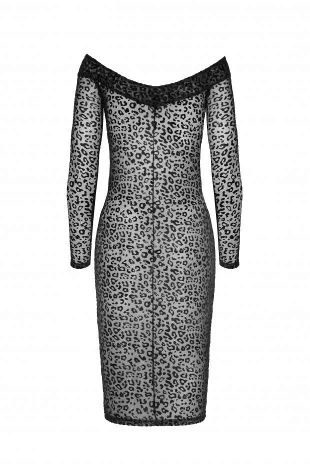 Rochie Midi Transparenta Leopard S, Nr. 4, Erotic24.ro